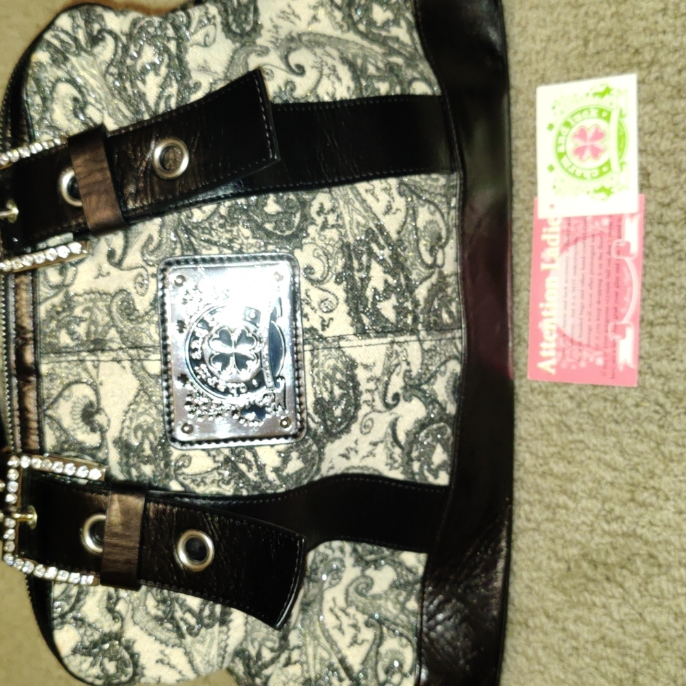 Ladies Flashy Charm and Luck Satchel Bag Purse